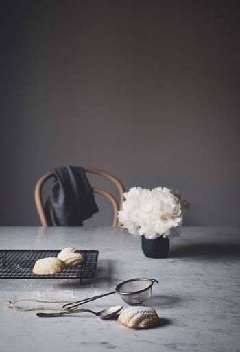Close-up of food on table