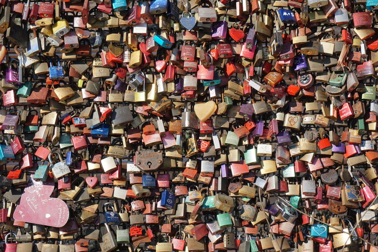 Detail shot of padlocks