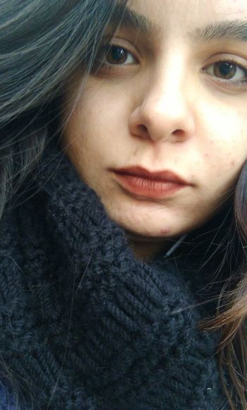 Close-up portrait of a beautiful young woman