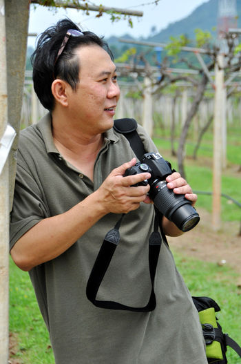 Man photographing