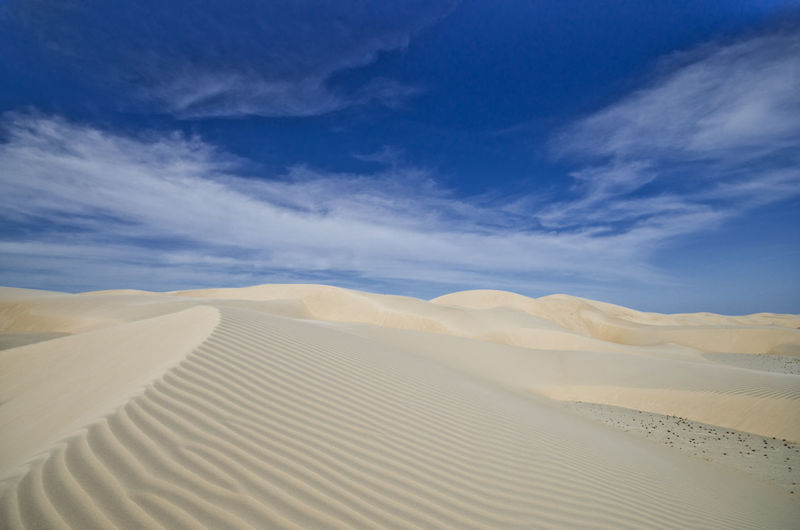 Scenic view of lencois maranhenses sand dunes, brazil