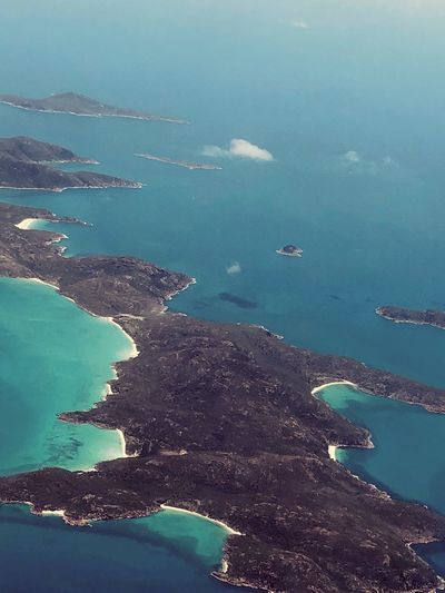 High angle view of sea shore