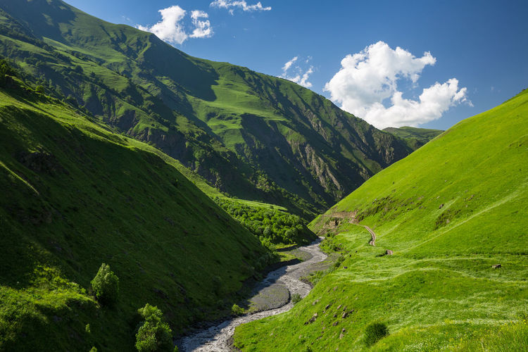 Mountains of chechnya in the caucasus