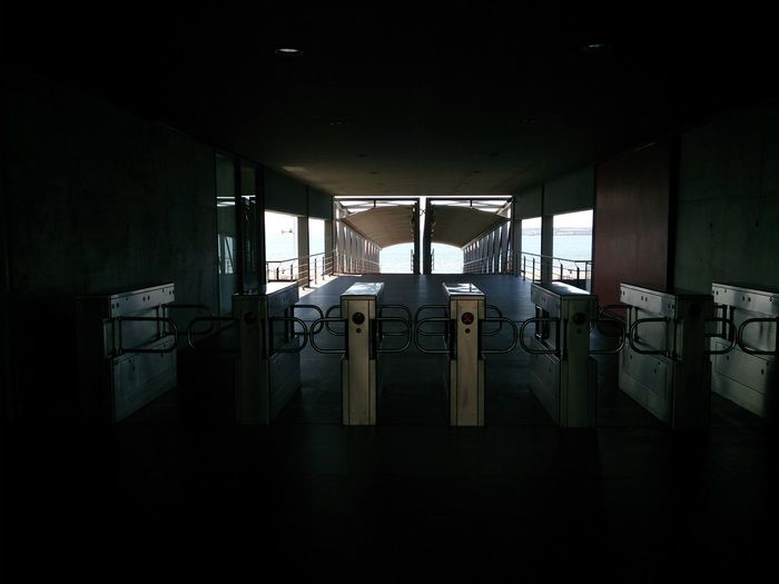 Interior of empty corridor