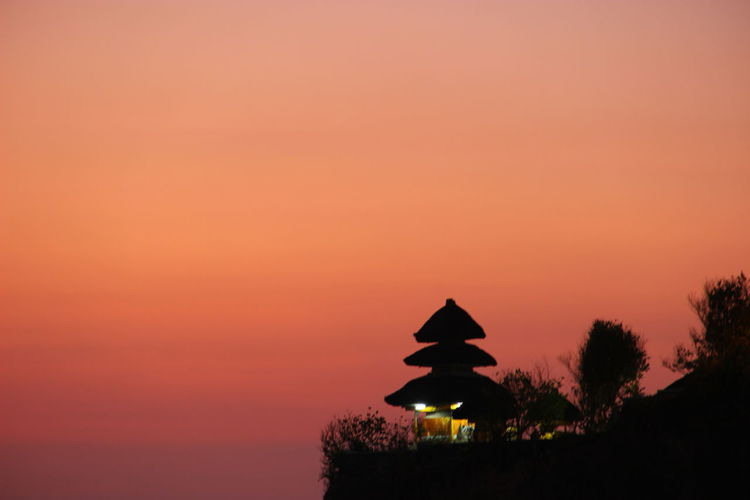 Low angle view of sky at sunset