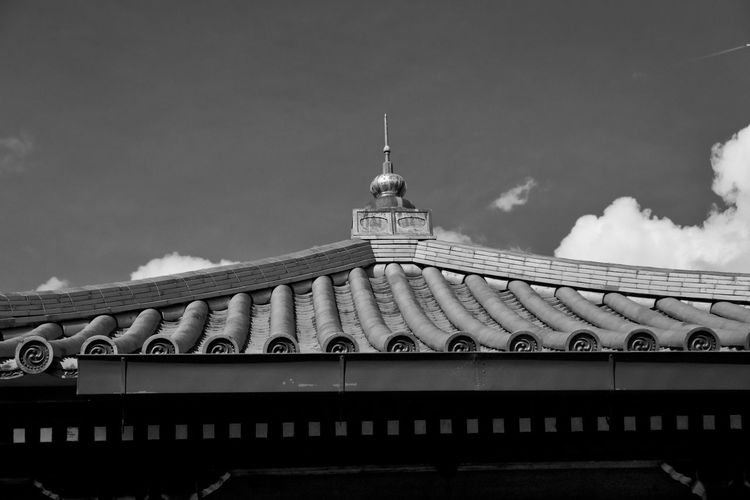 Low angle view of building against sky