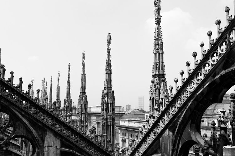 Milan cathedral against sky