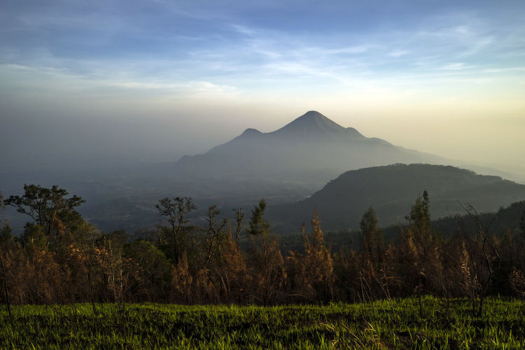 Scenic view of mount penanggungan, east java, indonesia