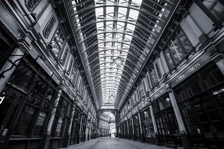 Street along retail shops in leadenhall market