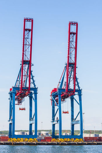 Container crane at a harbour