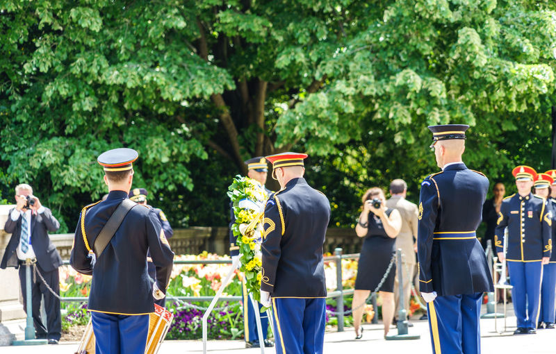 Soldiers at arlington national cemetery