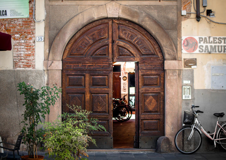 Bicycle in front of building