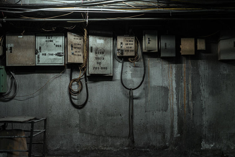 Interior of abandoned building
