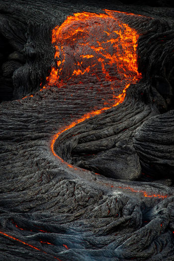 Full frame shot of lava stream