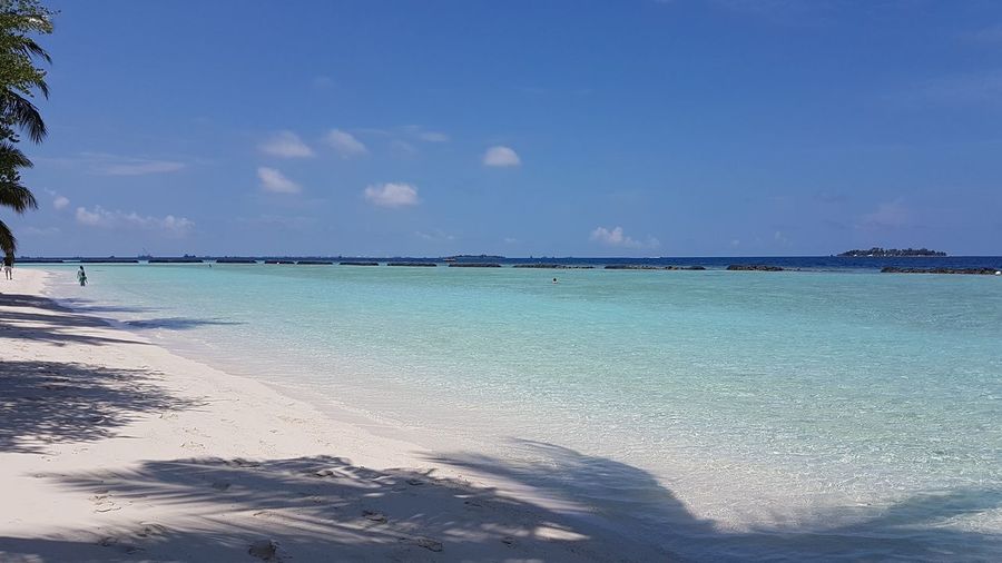 View of sea against cloudy sky