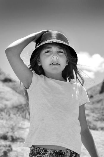 Girl looking at camera