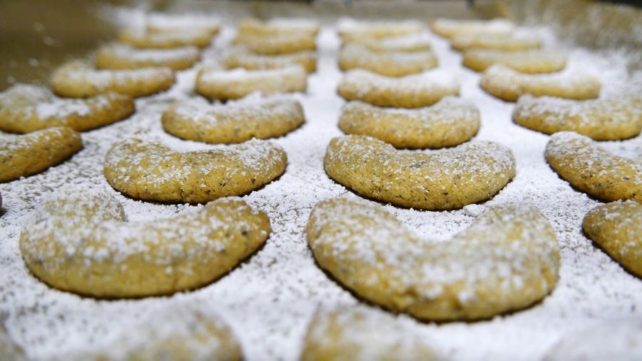 Close-up of baked cookies