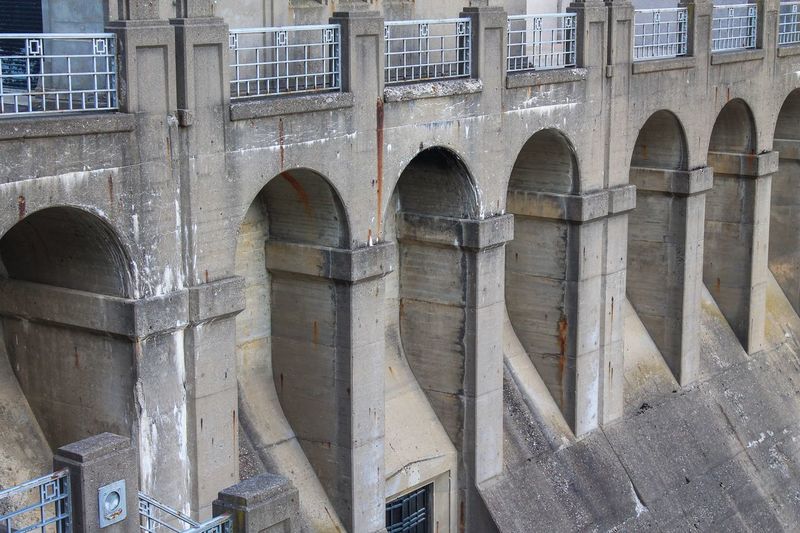 Low angle view of dam