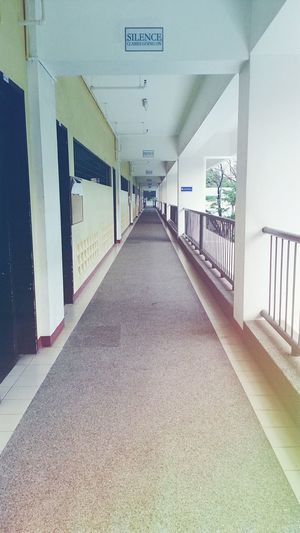 Empty narrow corridor