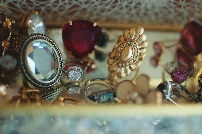 Detail shot of jewellery