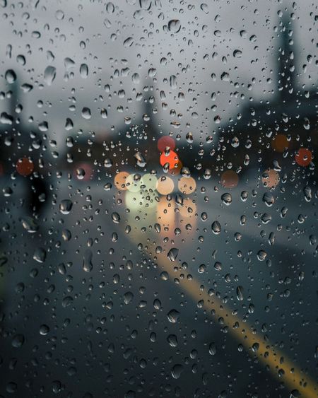 Raindrops on glass window