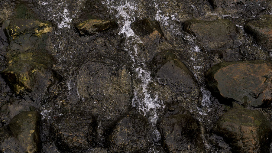Full frame shot of rock in water