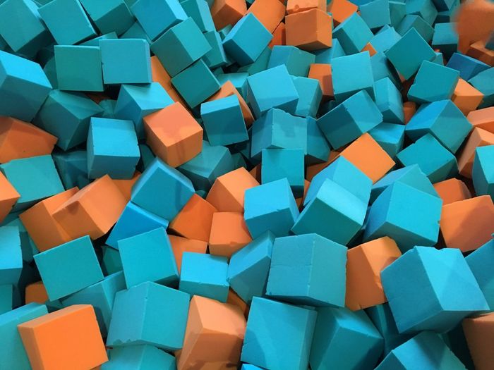Full frame shot of cube shape sponges