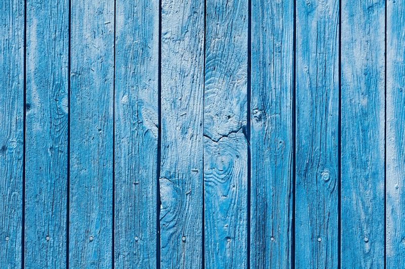 Full frame of blue wooden door