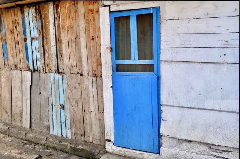 The blue door