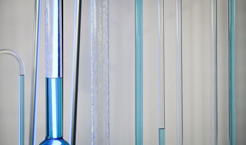Close-up of laboratory glassware