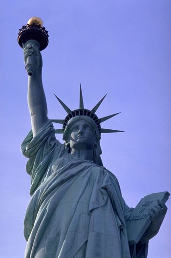 Low angle view of statue