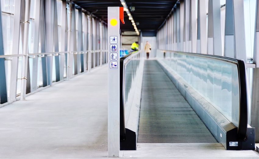 Empty subway station platform