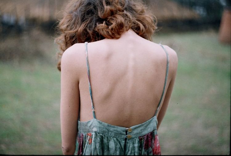 Adult Adults Only Analogue Photography Day Dress EyeEm Best Shots Fashion Film Film Photography Focus On Foreground Girl One Person Outdoors Pale People Real People Rear View Vintage Young Adult Women Around The World Women Around The World The Week On EyeEm Long Goodbye TCPM The Portraitist - 2017 EyeEm Awards The Portraitist - 2018 EyeEm Awards International Women's Day 2019