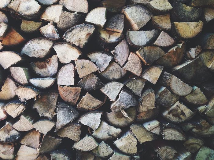 Detail shot of firewood
