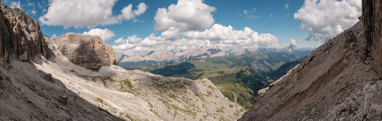 Val badia view sass pordoi, alto adige - sudtirol - italy