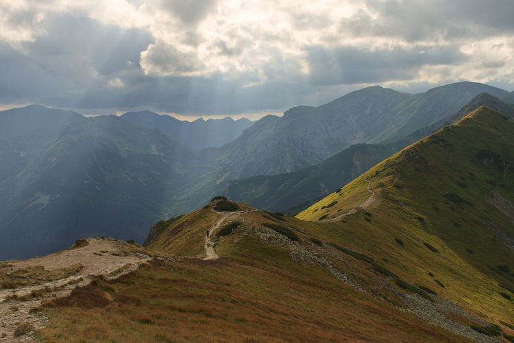 Scenic view of tatry mountains against sky