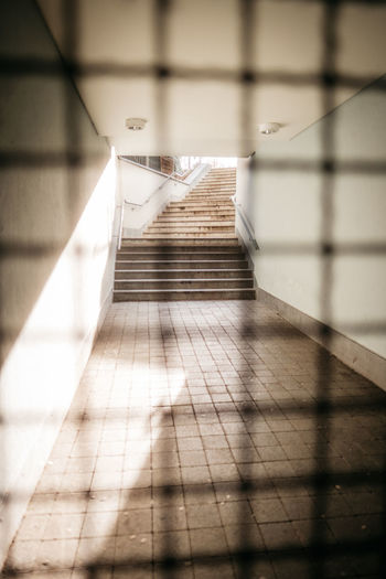 Shadow of window in corridor