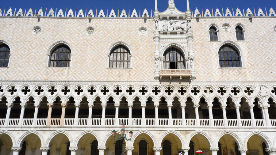 Low angle view of historical doge's palace  building