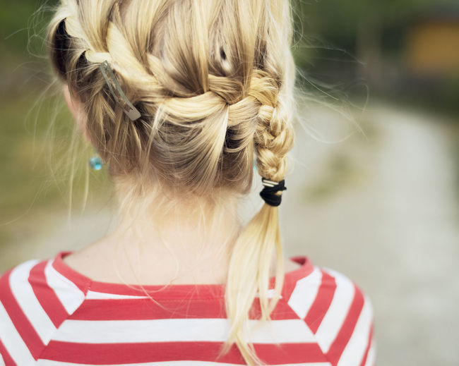 Girl with braided hair
