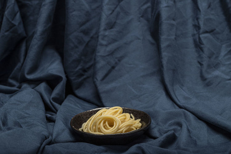 High angle view of food in plate