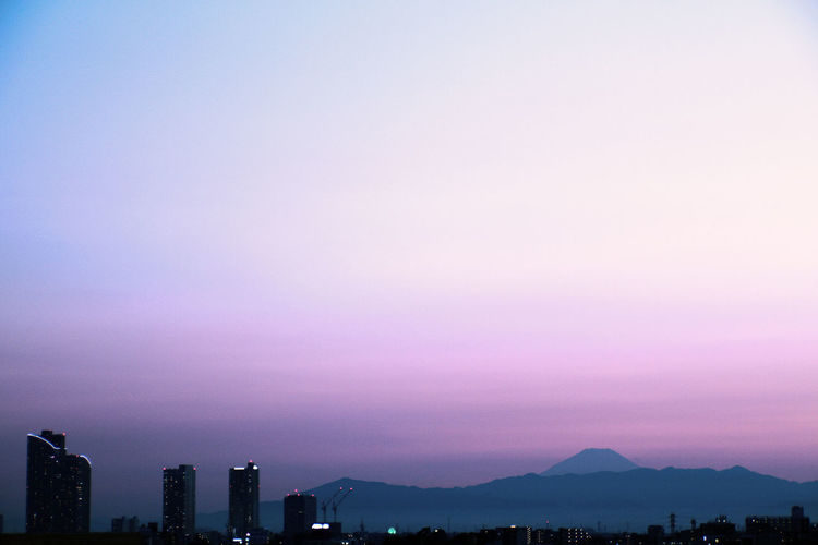 Cityscape at sunset