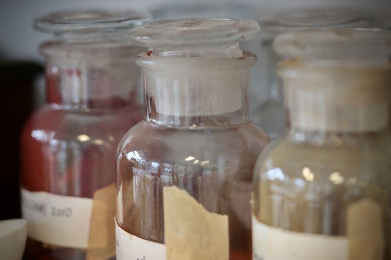 Close-up of glass jar