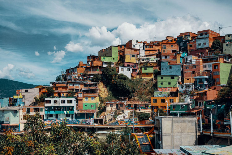 Slum in medellin at colombia