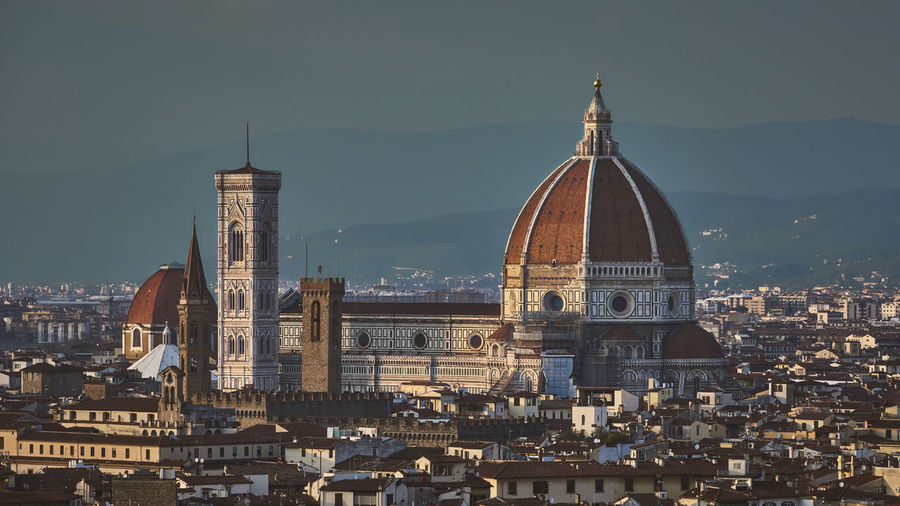 View of duomo in florence against sky