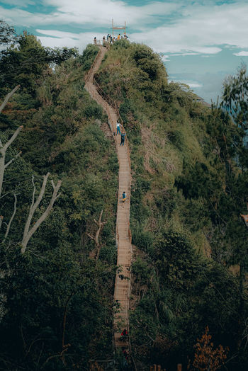 Towering bridge tourist scenery