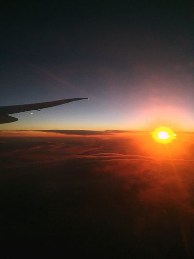 Scenic view of landscape at sunset