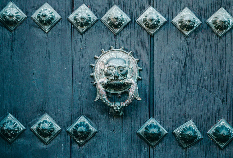 Close-up of old wooden door