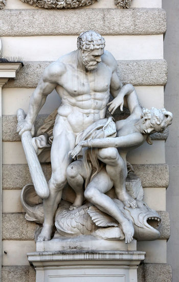 Hercules statue at the royal palace hofburg in vienna, austria