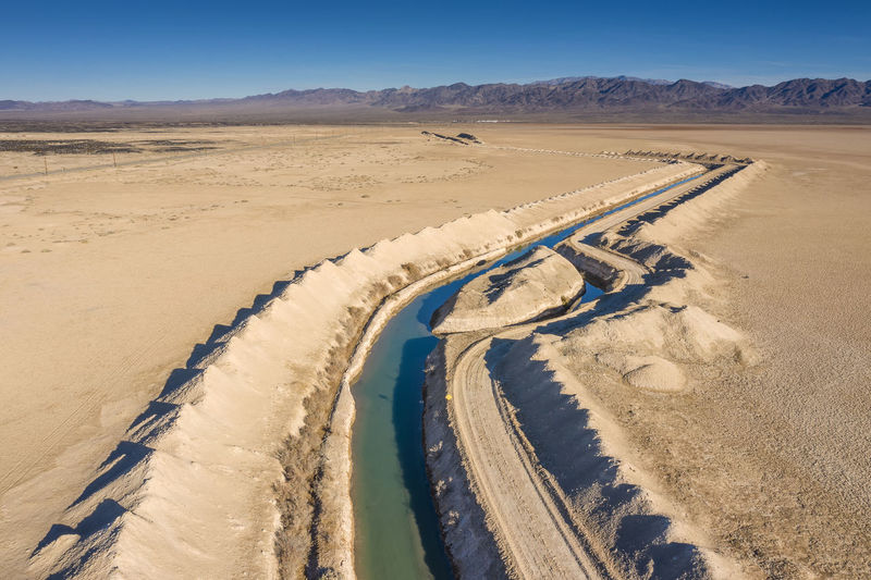 Canal in desert area