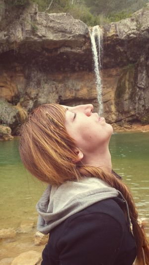 Man relaxing in water